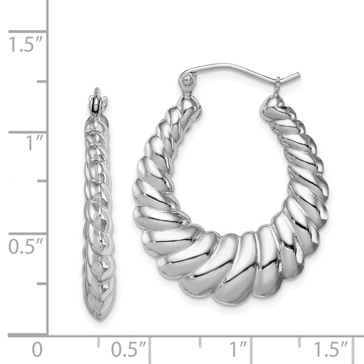 Sterling Silver Shrimp Hoop Earrings