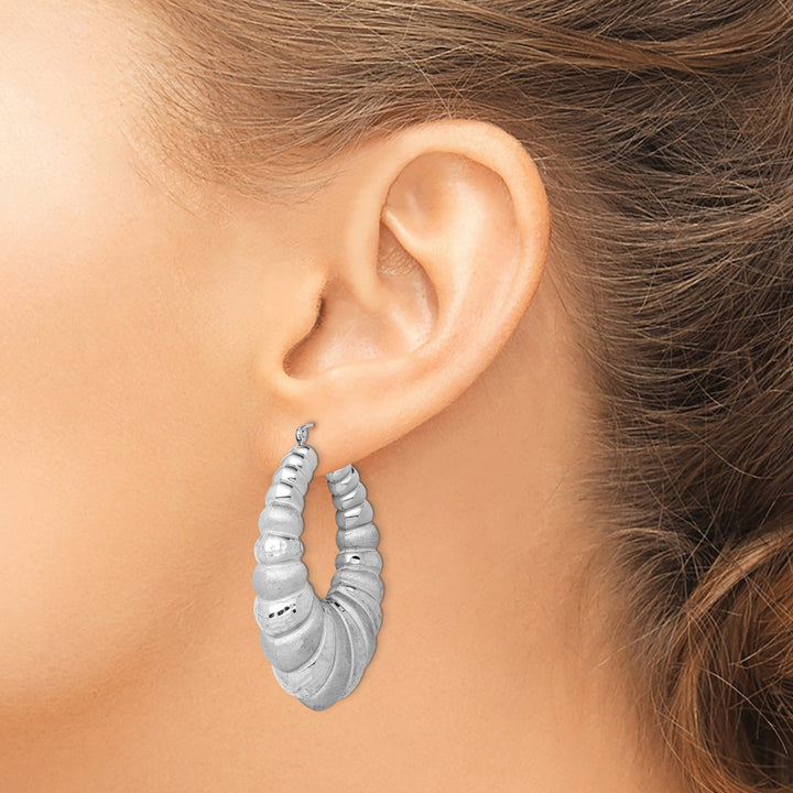 Sterling Silver Shrimp Hoop Earrings