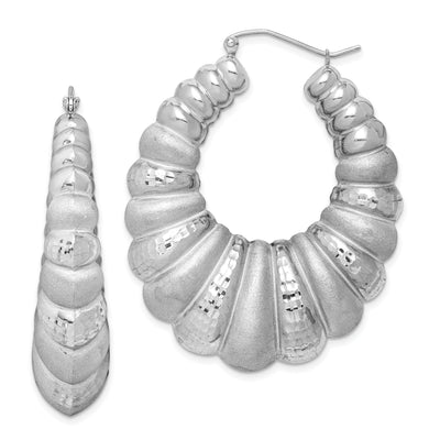 Sterling Silver Shrimp Hoop Earrings at $ 112.14 only from Jewelryshopping.com