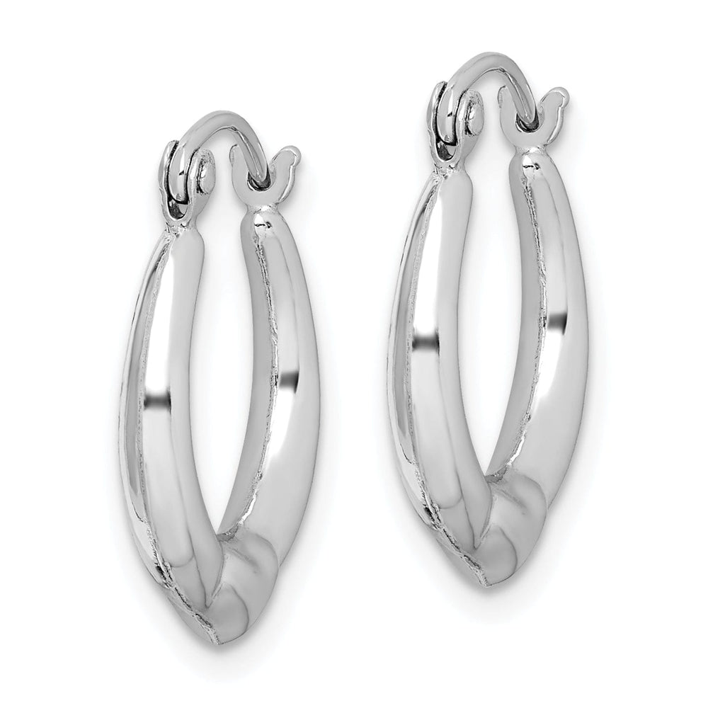 Sterling Silver Heart Hoop Earrings