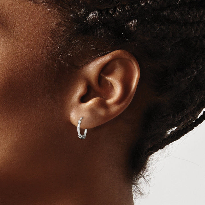 Silver Antiqued Hoop Wire and Clutch Earrings