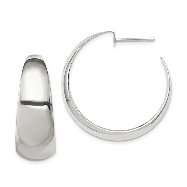 Sterling Silver Fancy Hoop Earrings
