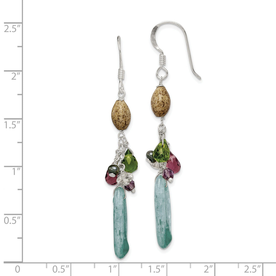 Citrine Amethyst Peridot Kyanite Jasper Earring