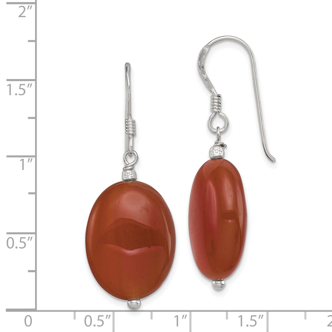 Sterling Silver Carnelian Dangle Earrings