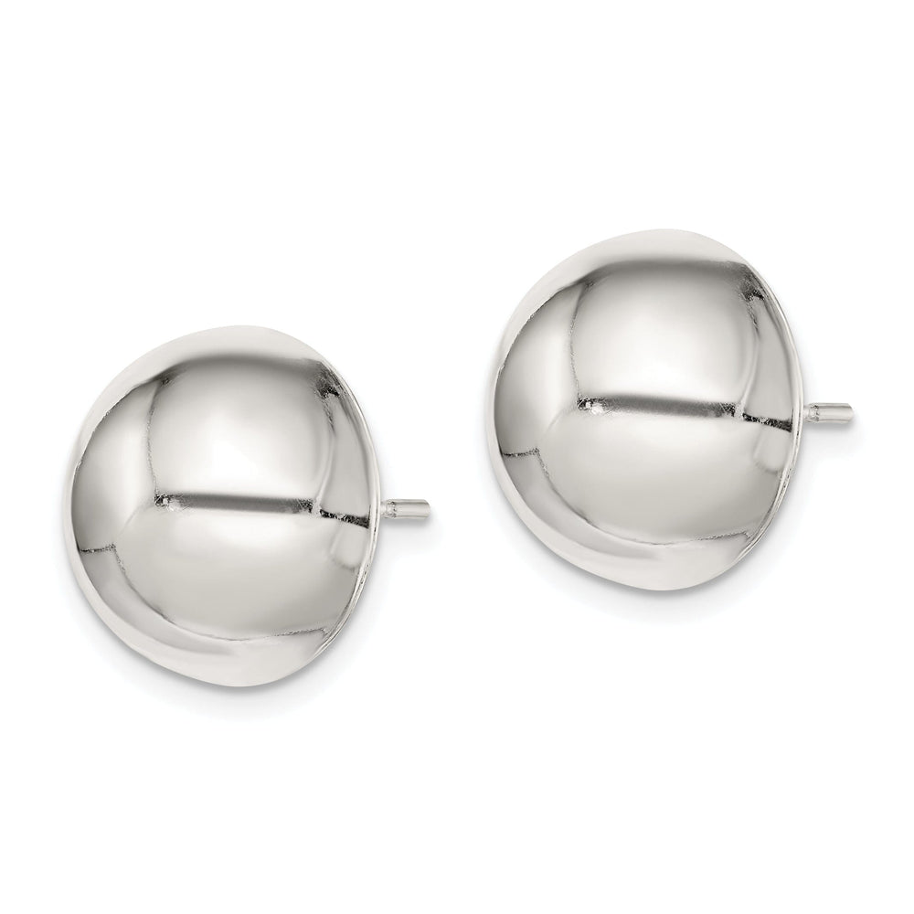 Sterling Silver Button Earrings