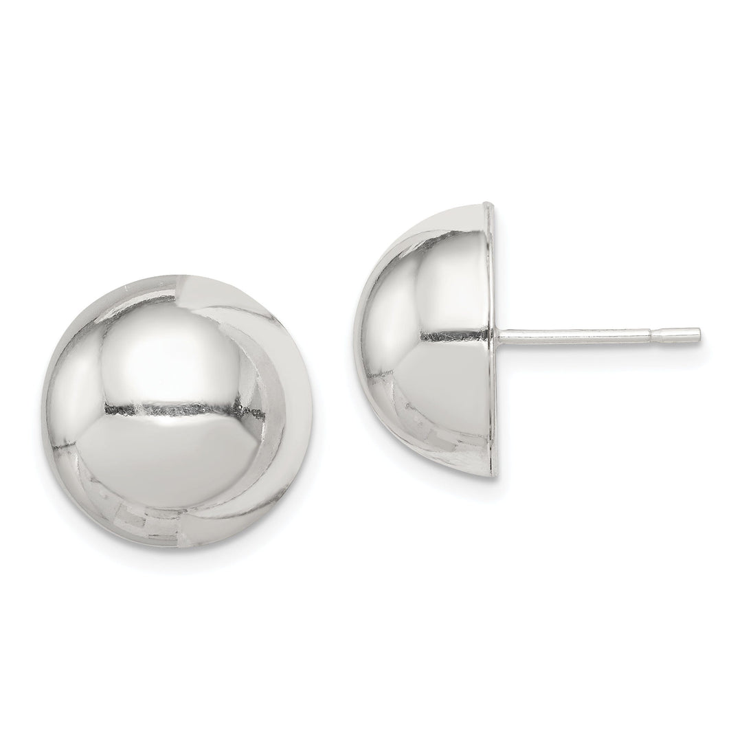 Sterling Silver Button Earrings