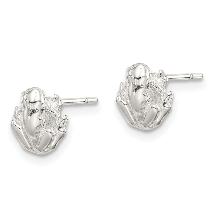 Sterling Silver Frog Mini Design Post Earrings