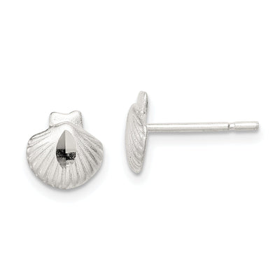 Sterling Silver Seashell Mini Earrings at $ 8.57 only from Jewelryshopping.com