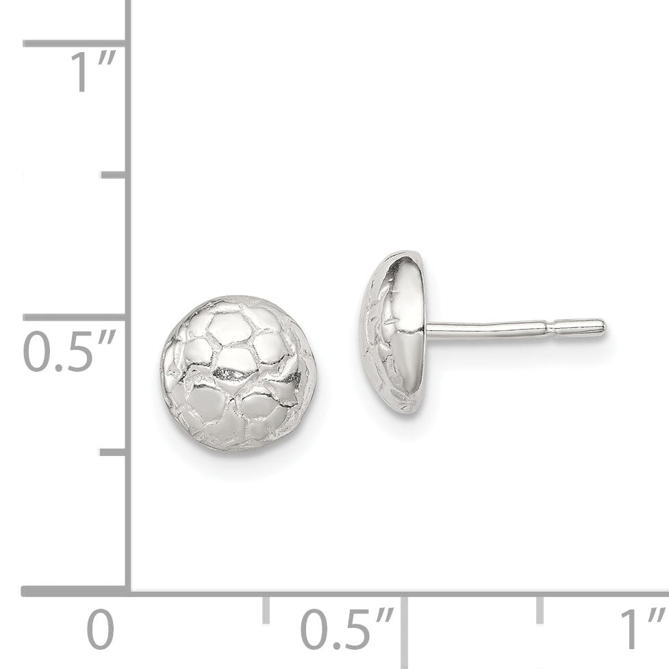 Sterling Silver Soccer Ball Mini Earrings