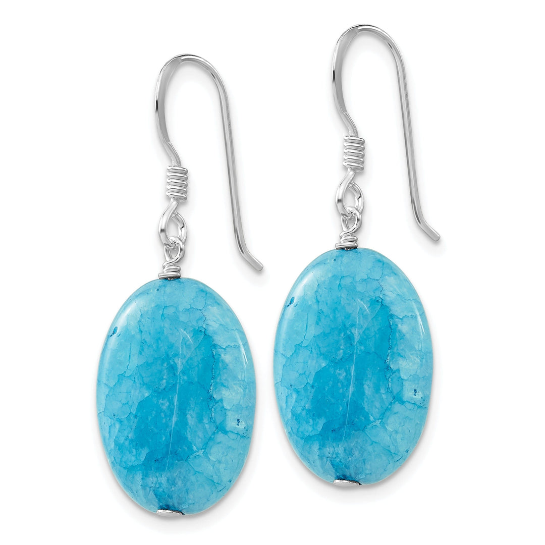 Silver Aventurine Turquoise Tear Drop Earrings