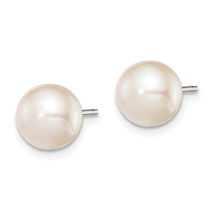 Silver White Fresh Water Cultured Pearl Earring