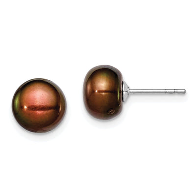 Silver Brown Fresh Water Cultured Pearl Earring at $ 15.65 only from Jewelryshopping.com