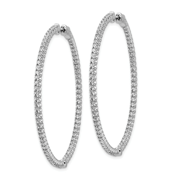 Sterling Silver CZ Hoop Earrings