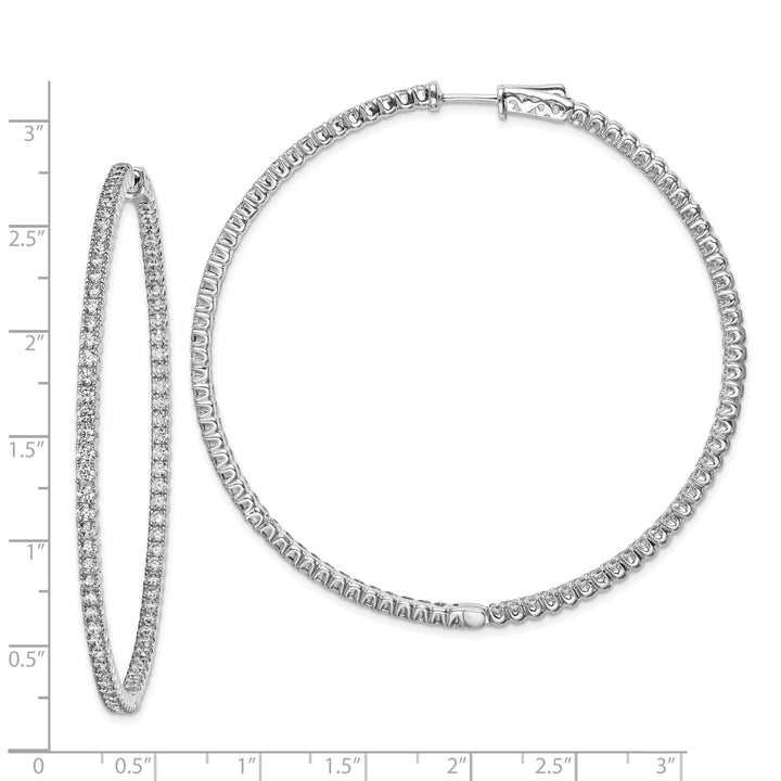 Sterling Silver CZ Hoop Earrings