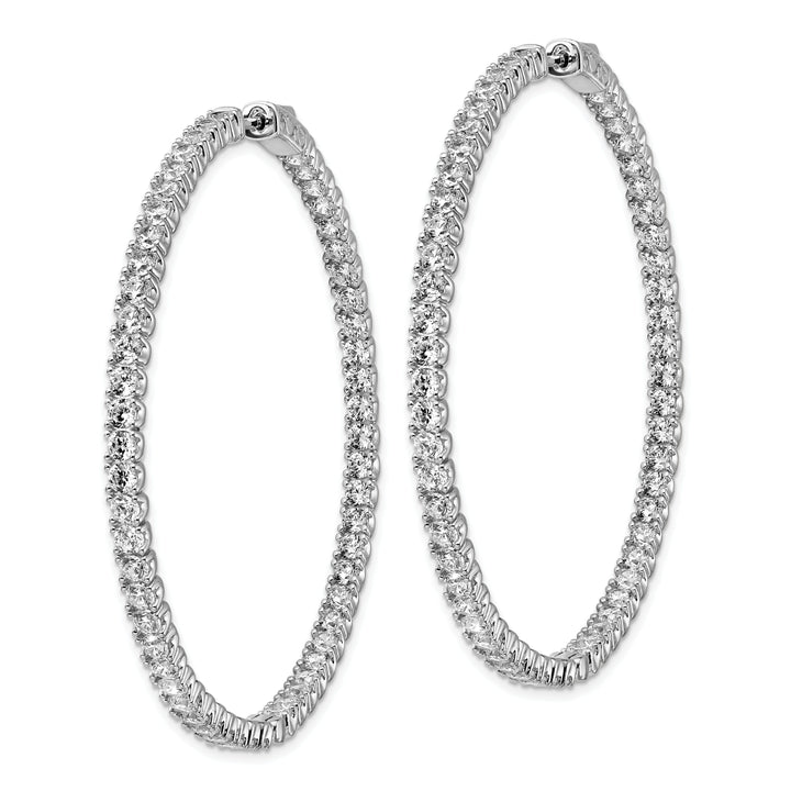 Sterling Silver CZ Hoop Earrings