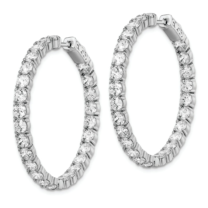 Sterling Silver CZ Hoop Earrings