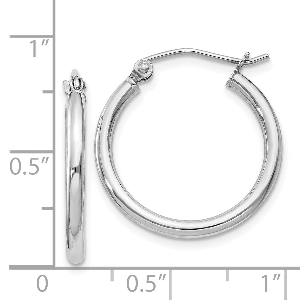 Sterling Silver Hollow Hoop Hinged Earring