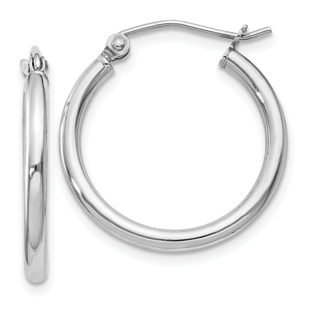 Sterling Silver Hollow Hoop Hinged Earring