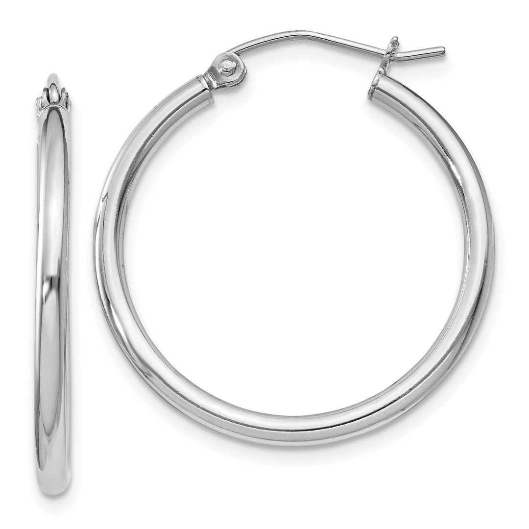 Sterling Silver Hollow Hoop Hinged Earring