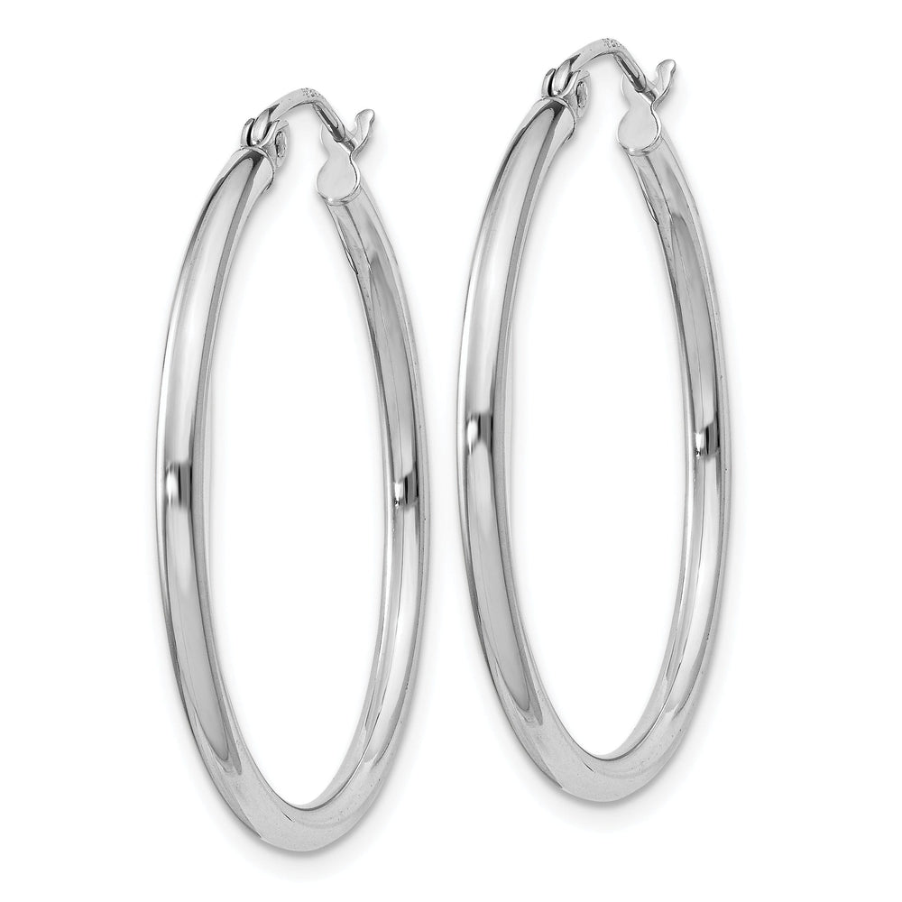 Sterling Silver Hollow Hoop Hinged Earring