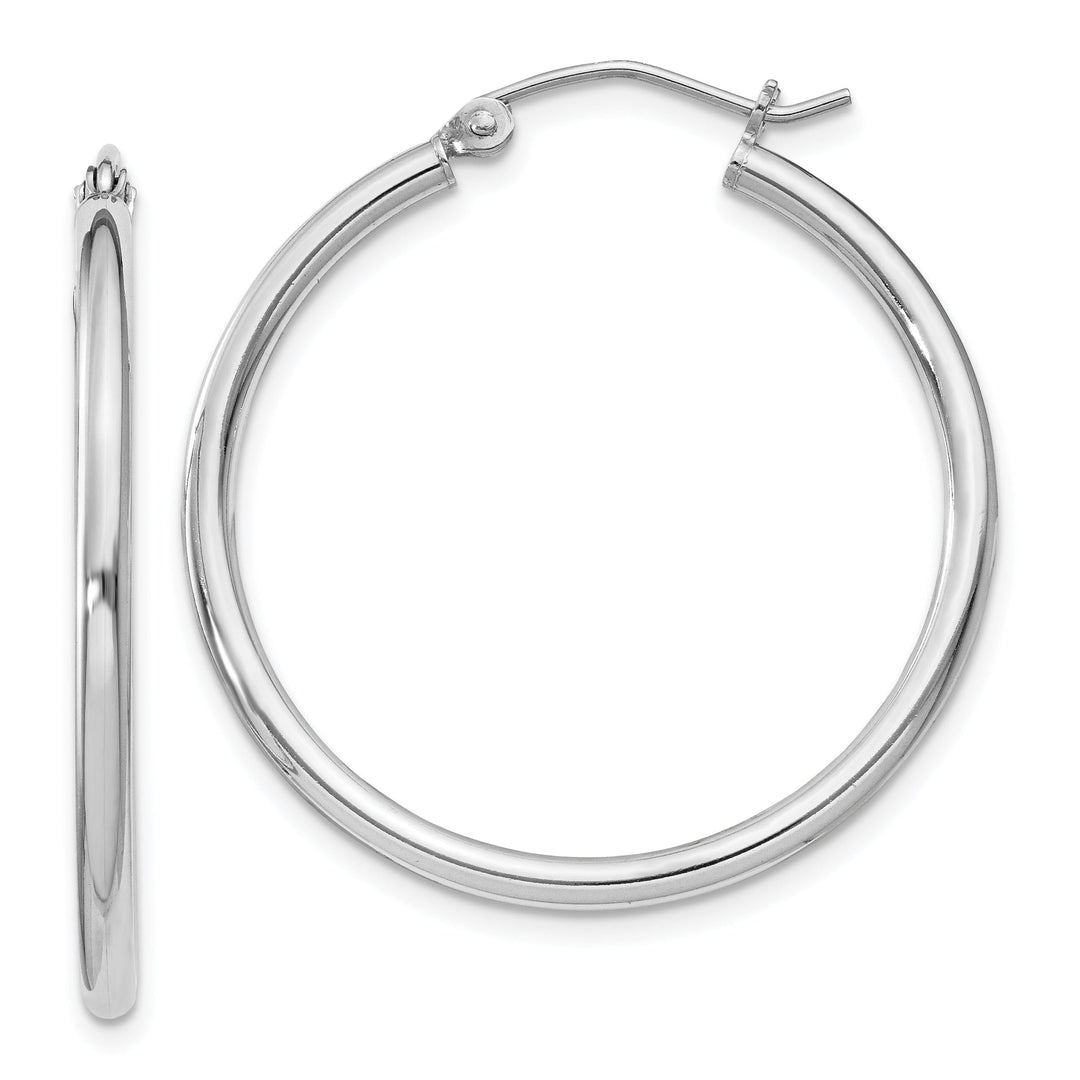 Sterling Silver Hollow Hoop Hinged Earring