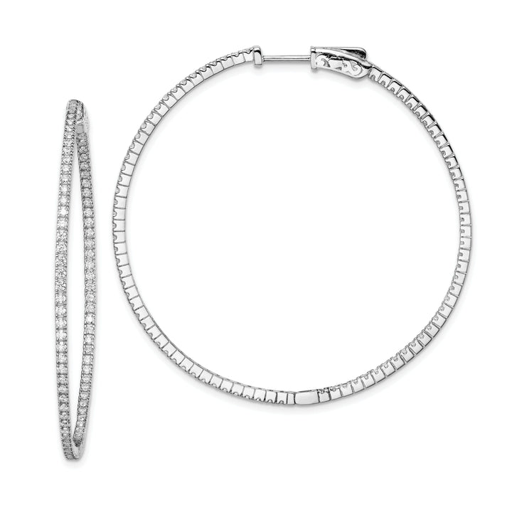 Sterling Silver CZ Hoop Earrings