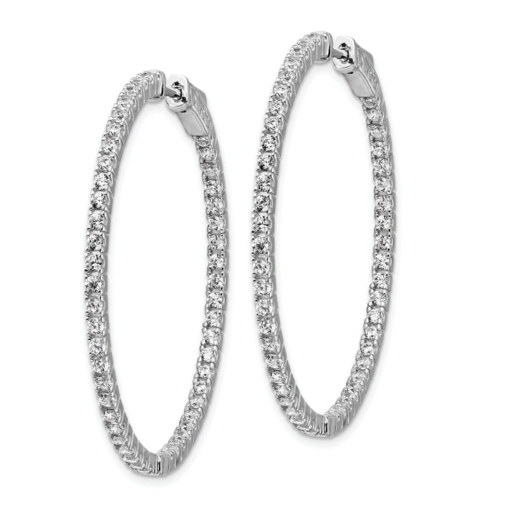 Sterling Silver CZ Hoop Earrings