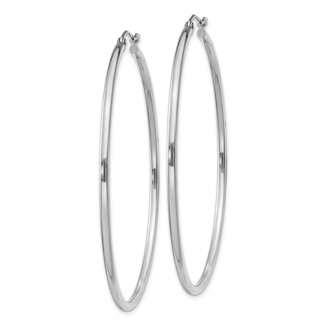 Sterling Silver Hollow Hoop Hinged Earring