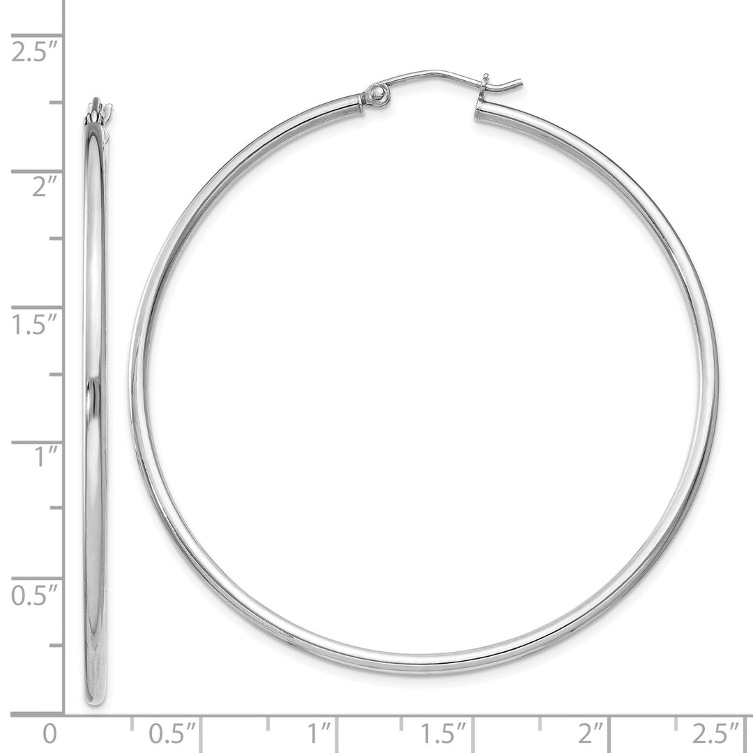 Sterling Silver Hollow Hoop Hinged Earring