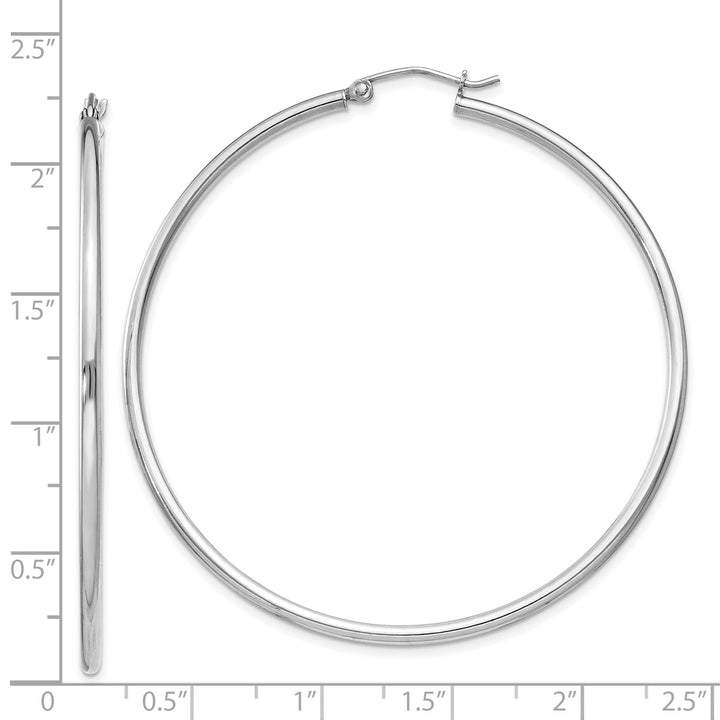 Sterling Silver Hollow Hoop Hinged Earring