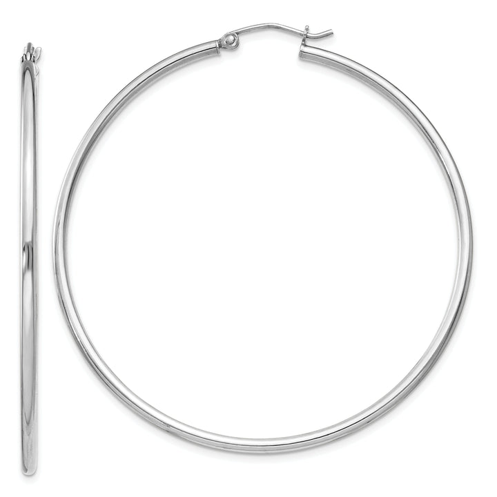 Sterling Silver Hollow Hoop Hinged Earring