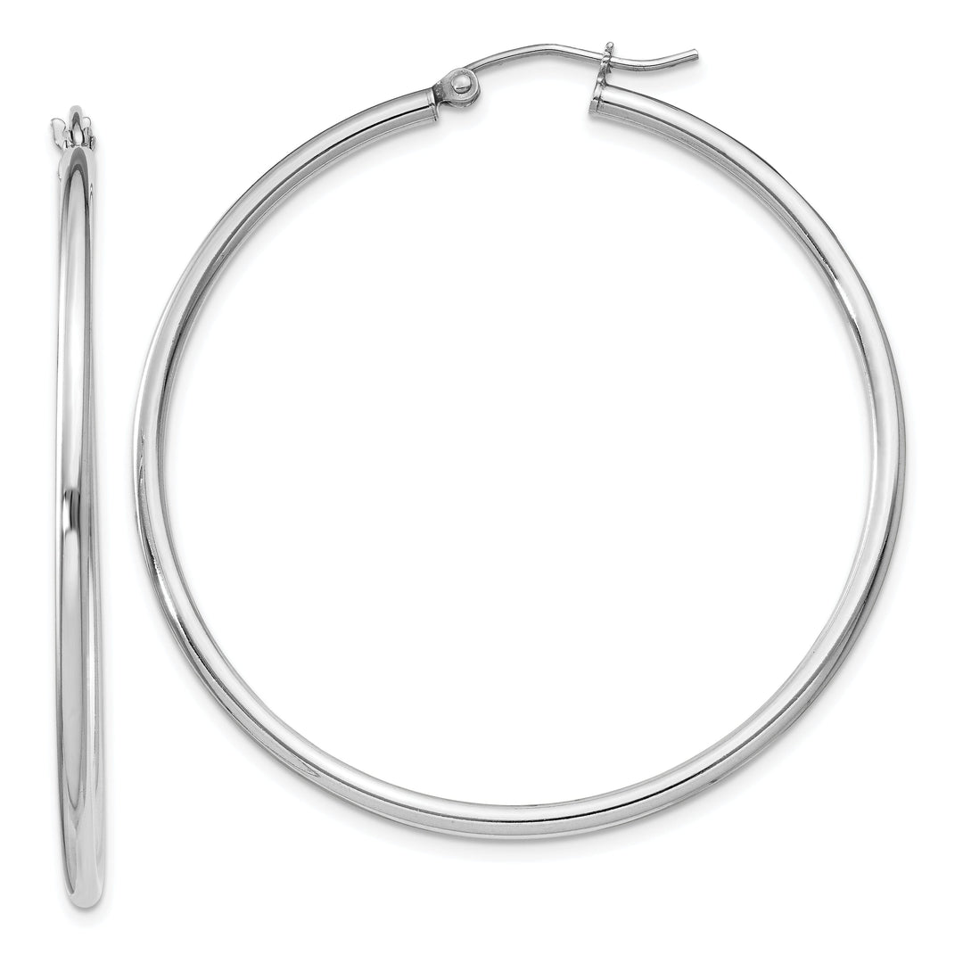 Sterling Silver Hollow Hoop Hinged Earring