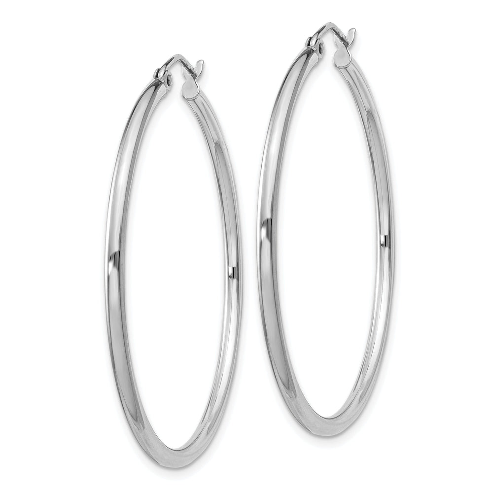 Sterling Silver Hollow Hoop Hinged Earring