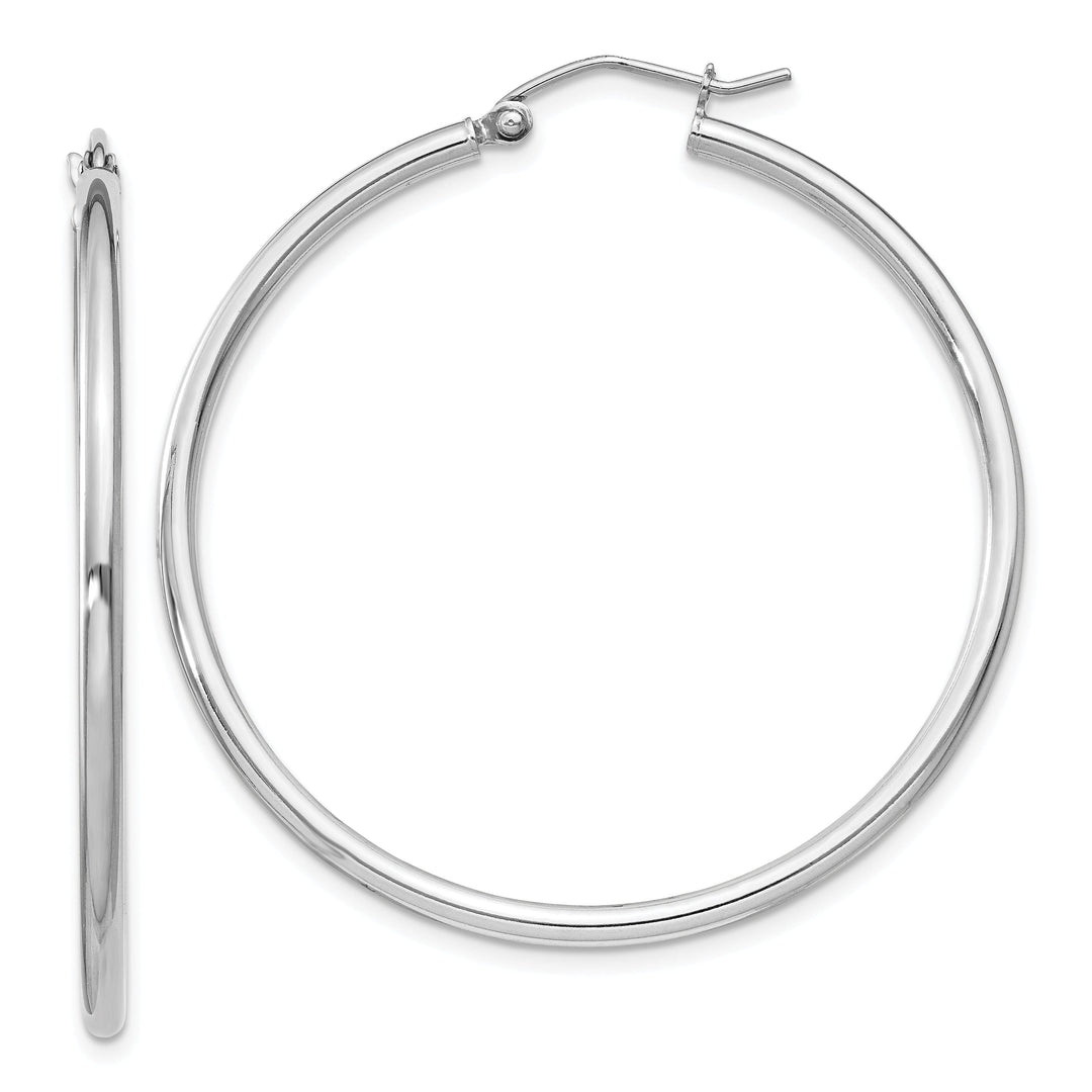 Sterling Silver Hollow Hoop Hinged Earring