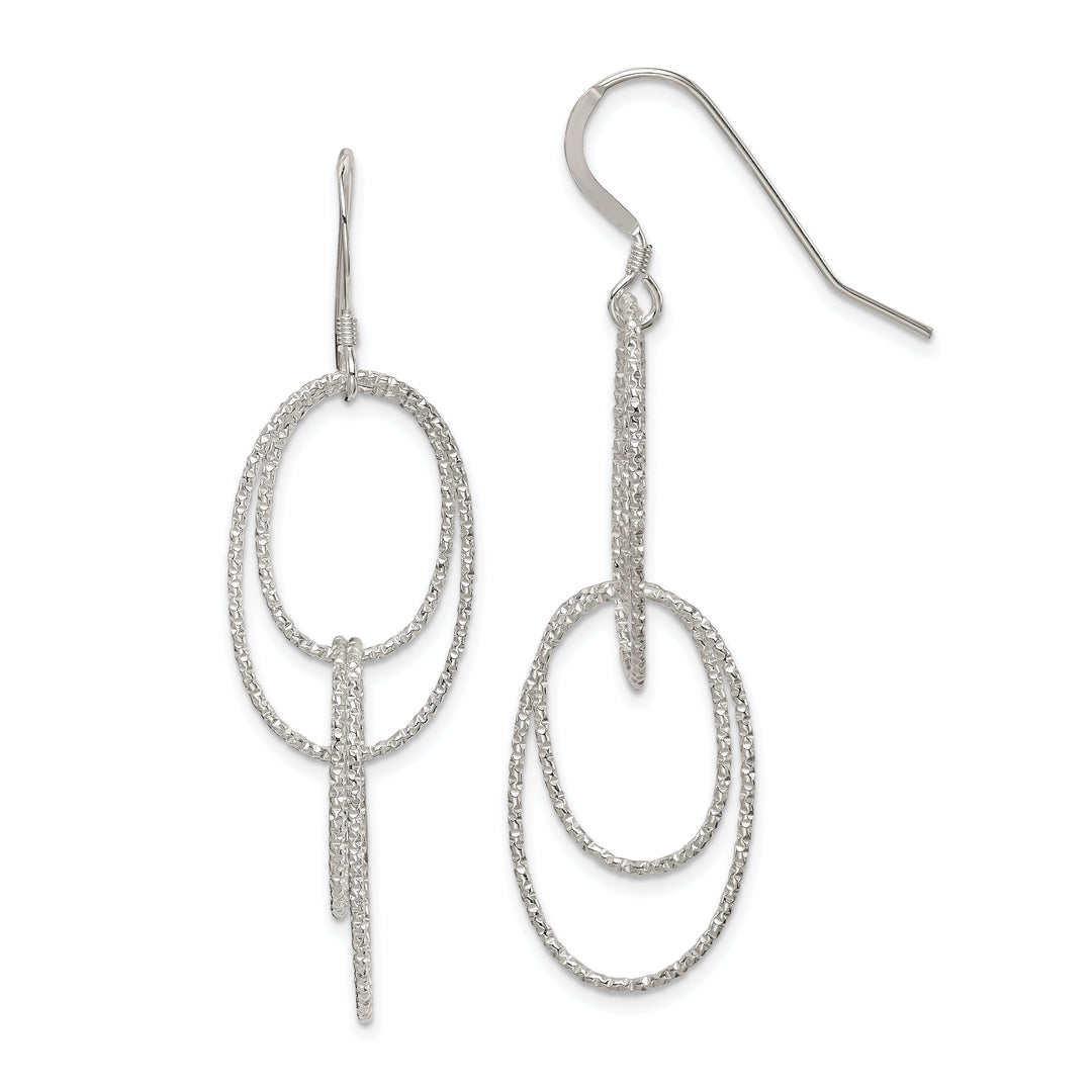 Silver Drop Dangle Shepherd Hook Earrings