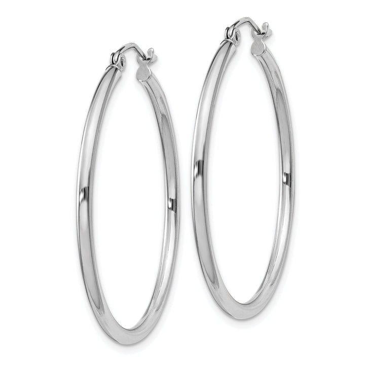 Sterling Silver Hollow Hoop Hinged Earring