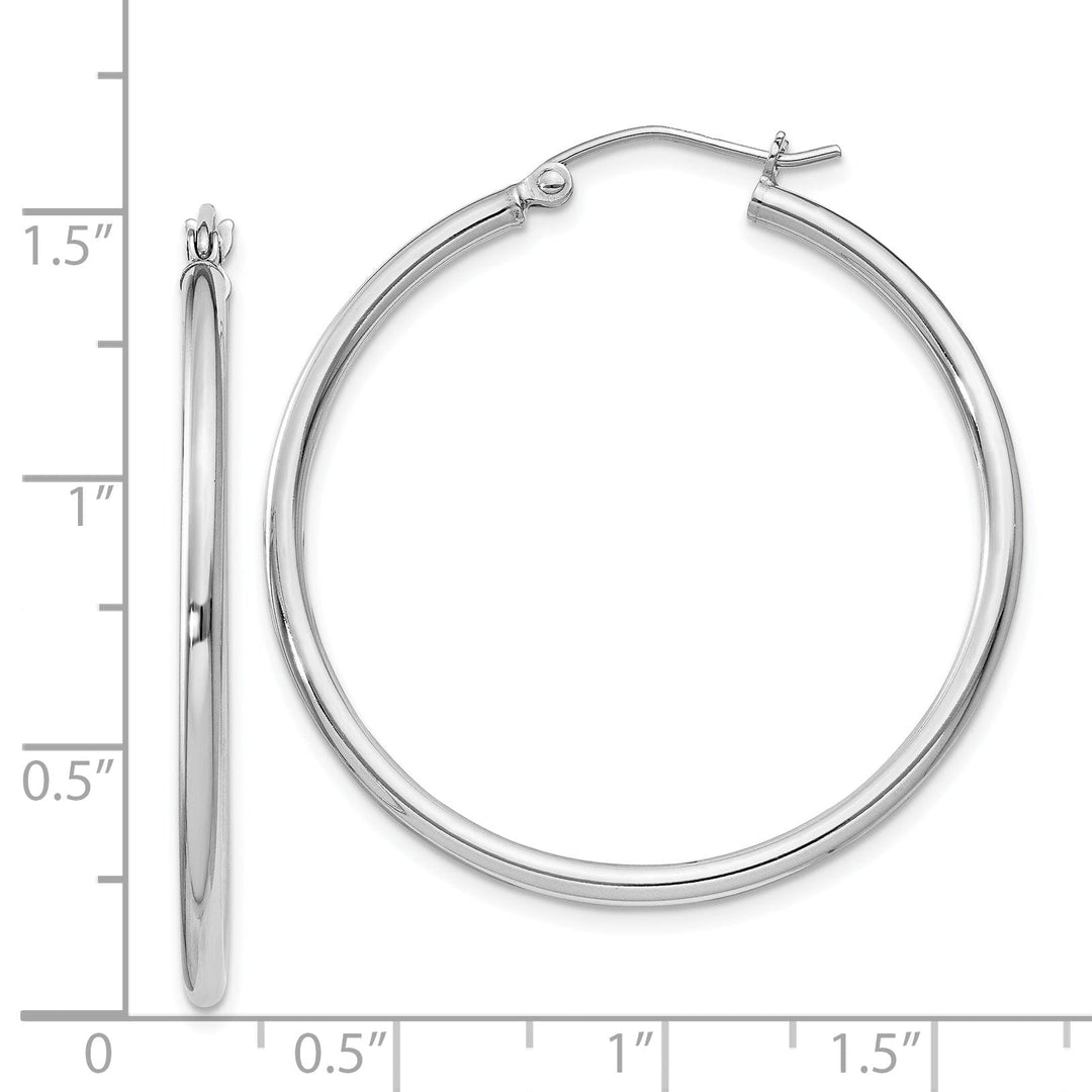 Sterling Silver Hollow Hoop Hinged Earring