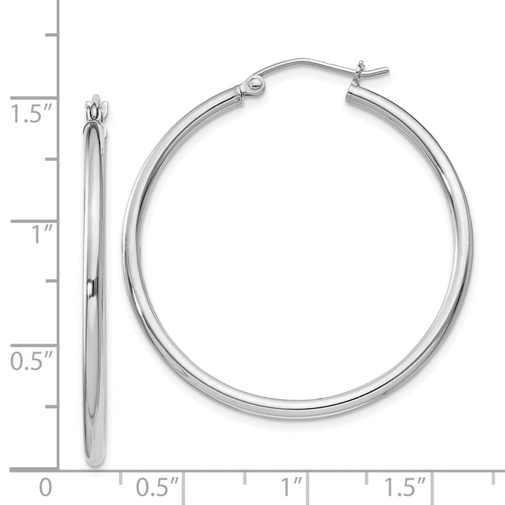 Sterling Silver Hollow Hoop Hinged Earring