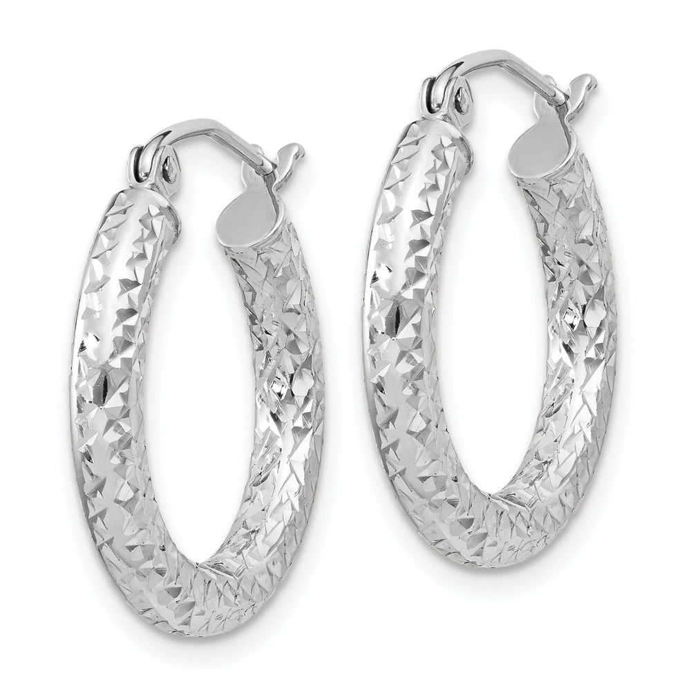 Sterling Silver D.C Hollow Hinged Hoop Earrings