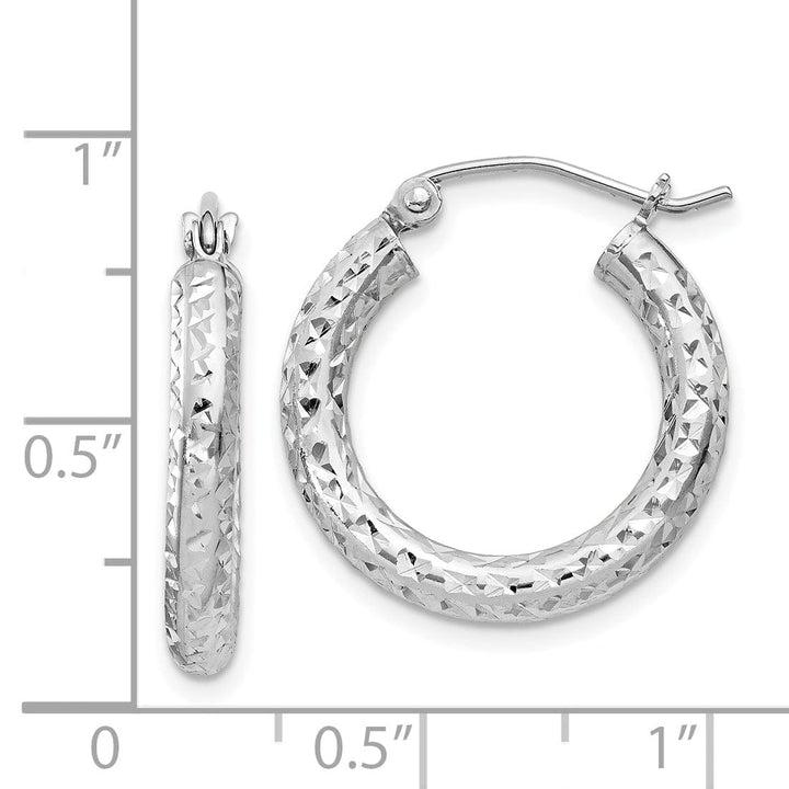 Sterling Silver D.C Hollow Hinged Hoop Earrings