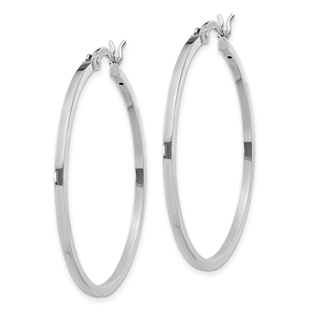Sterling Silver Rhodium Finish Hinged Earrings