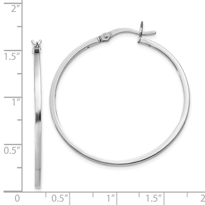 Sterling Silver Rhodium Finish Hinged Earrings