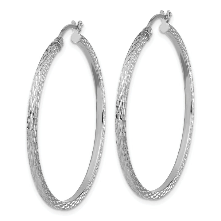 Sterling Silver D.C Square Tube Hoop Earrings