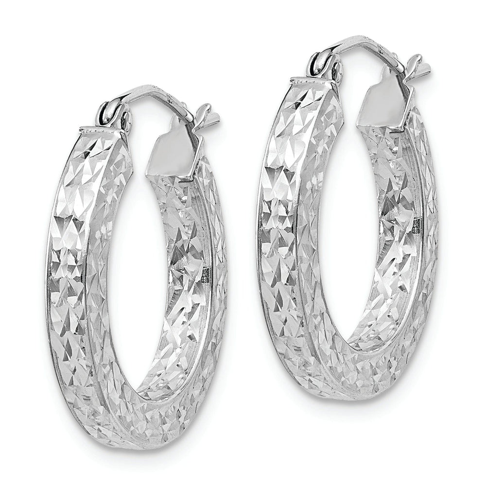 Sterling Silver D.C Hinged Back Hoop Earrings