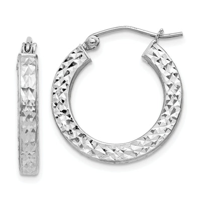 Sterling Silver D.C Hinged Back Hoop Earrings at $ 19.03 only from Jewelryshopping.com