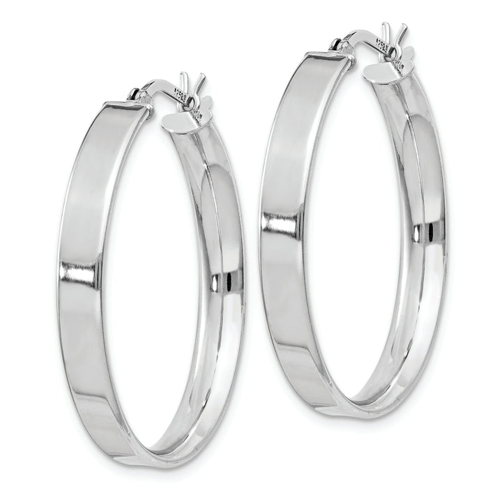 Sterling Silver Polished Finish Hinged Earrings