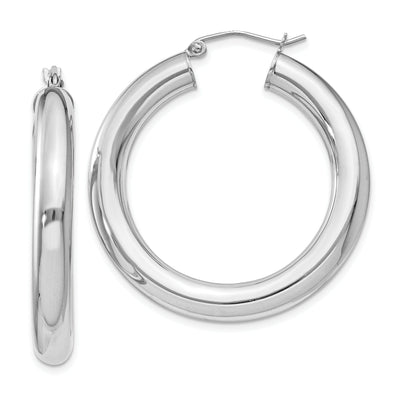 Silver Hollow Round Hoop Hinged Posts Earrings at $ 53.78 only from Jewelryshopping.com