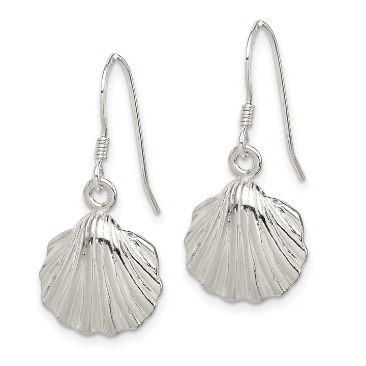 Sterling Silver Shell Dangle Hook Earrings