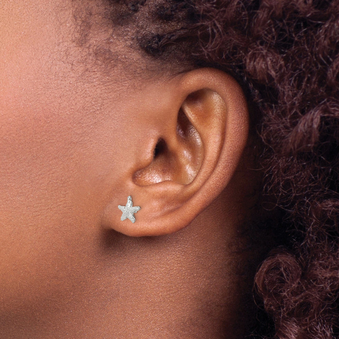Sterling Silver Starfish Mini Post Earrings