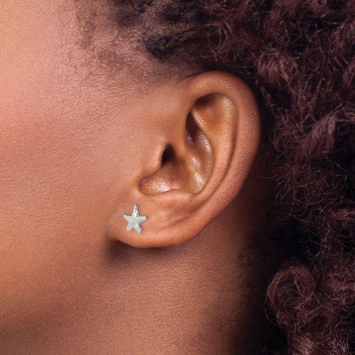 Sterling Silver Starfish Mini Post Earrings